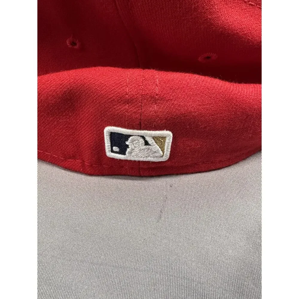 Washington Nationals Hat Cap Fitted Mens 8 Red MLB Baseball On Field New Era